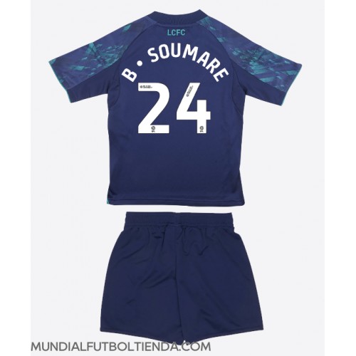 Camiseta Leicester City Boubakary Soumare #24 Segunda Equipación Replica 2025-26 para niños mangas cortas (+ Pantalones cortos)